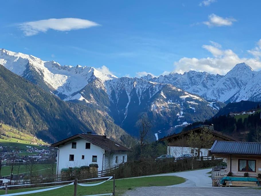 Ferienhaus Zillertal Panorama Blick Balkon Sauna Zellberg Ngoại thất bức ảnh