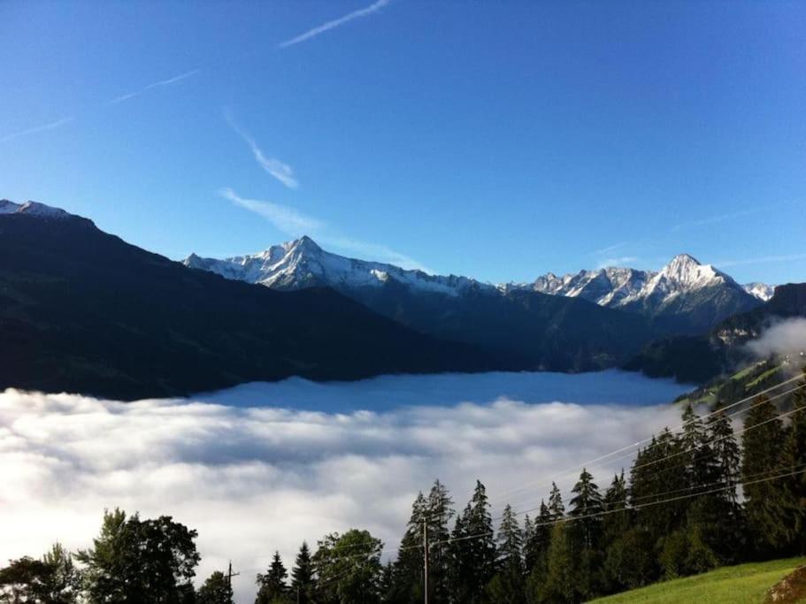 Ferienhaus Zillertal Panorama Blick Balkon Sauna Zellberg Ngoại thất bức ảnh