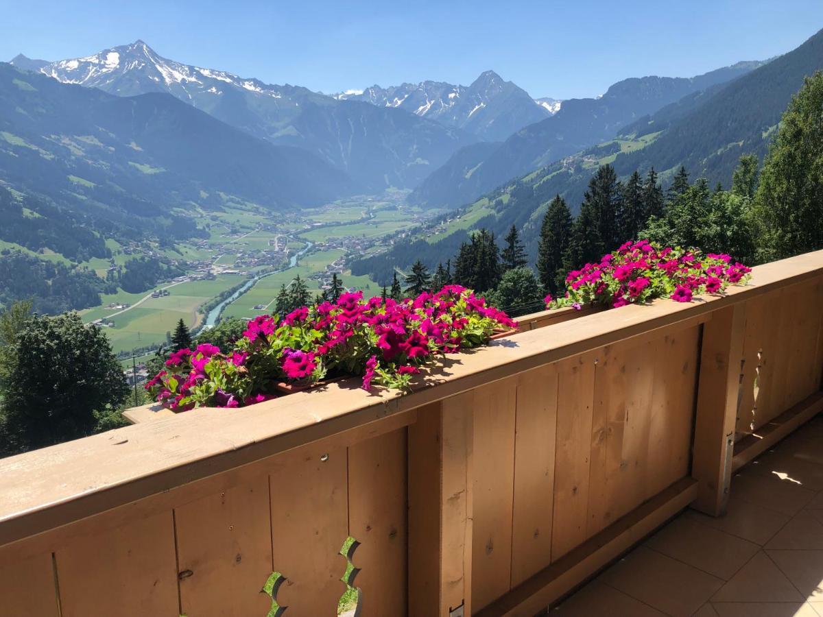 Ferienhaus Zillertal Panorama Blick Balkon Sauna Zellberg Ngoại thất bức ảnh