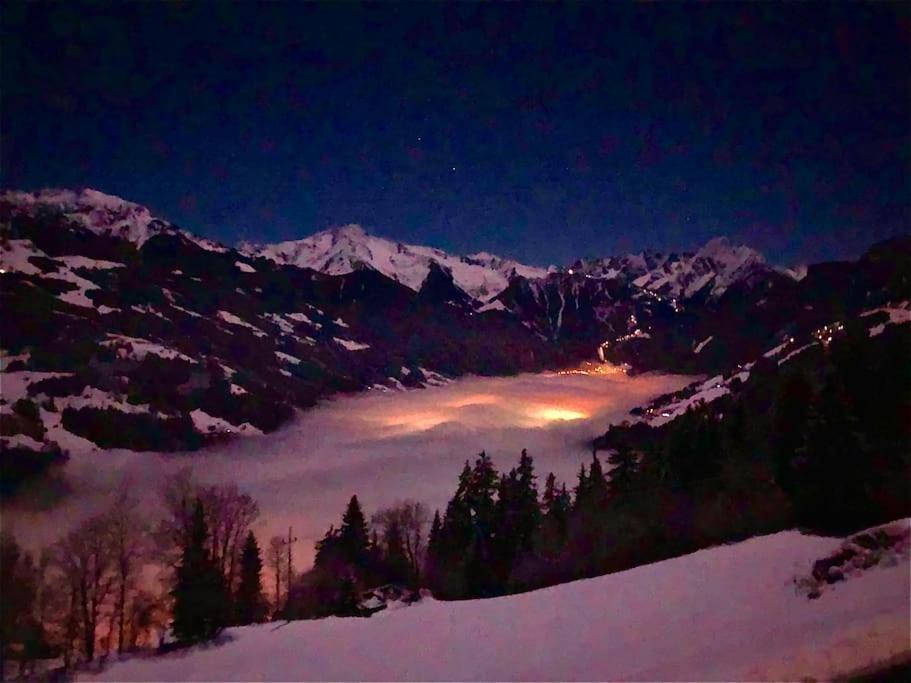 Ferienhaus Zillertal Panorama Blick Balkon Sauna Zellberg Ngoại thất bức ảnh